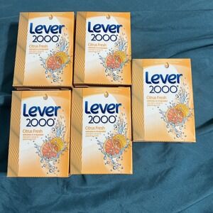 Lever 2000 Citrus Fresh Soap Bars‎ 4 oz Discontinued Retired Lot of 5